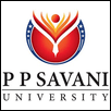 P P Savani University Logo
